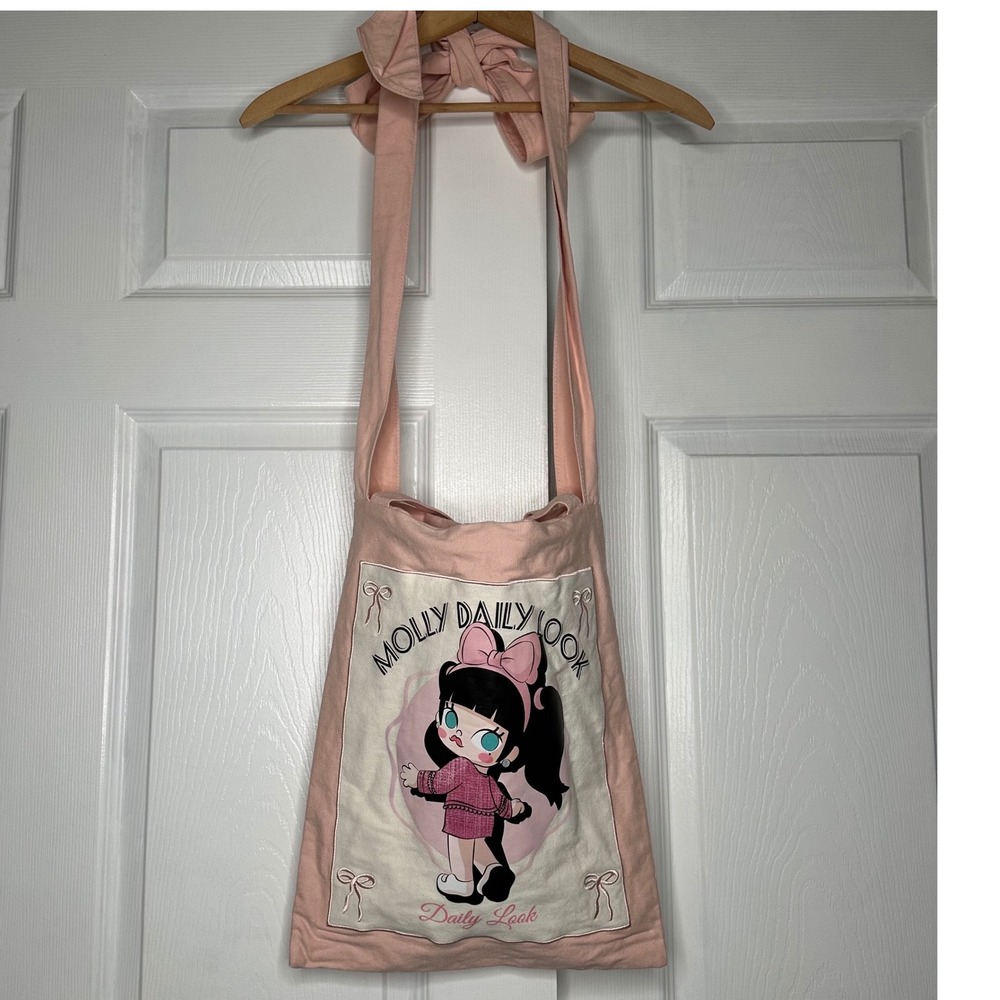 Pop mart Molly Daily Look pink tie tote bag or crossbody